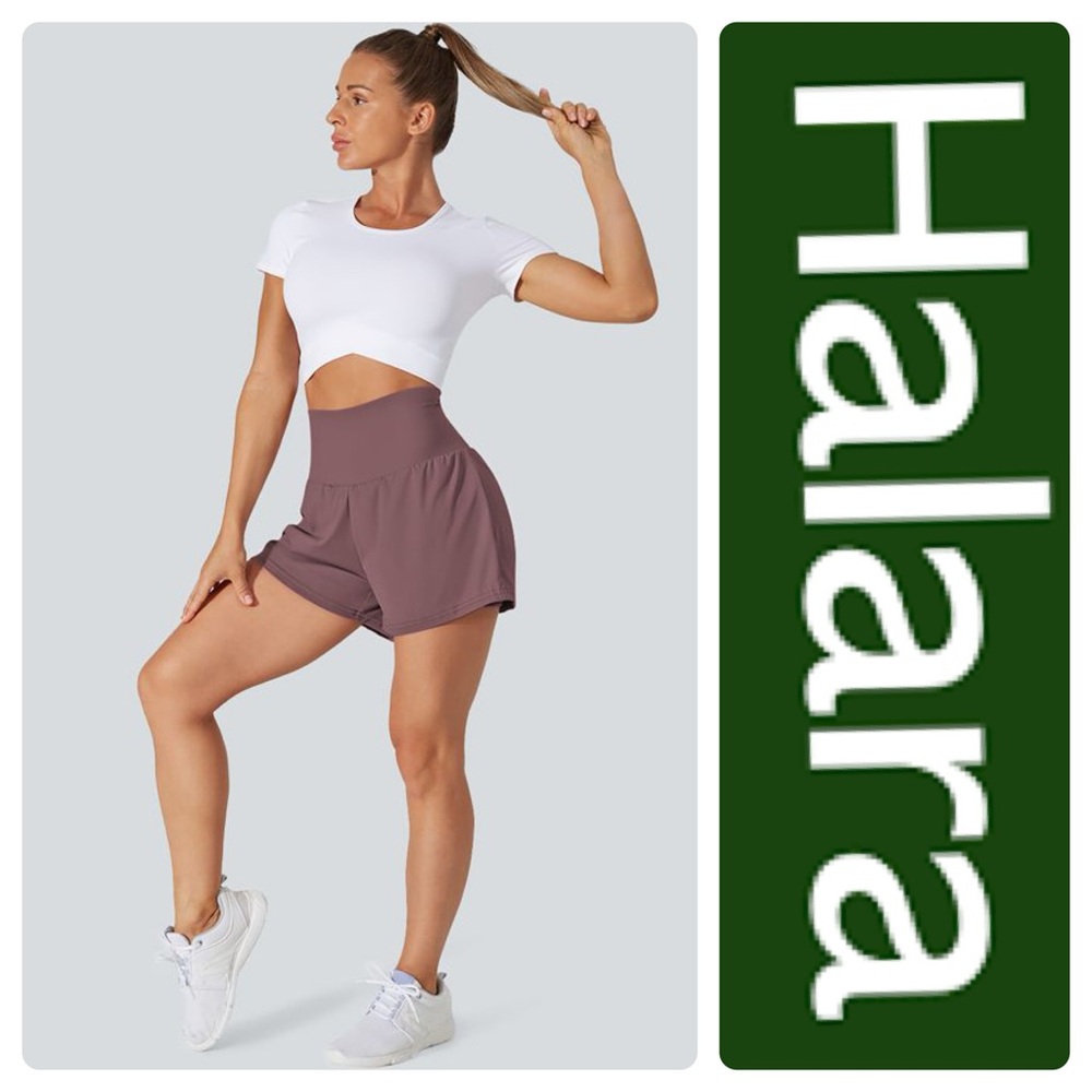 HALARA High-Waist Active Shorts in Mauve